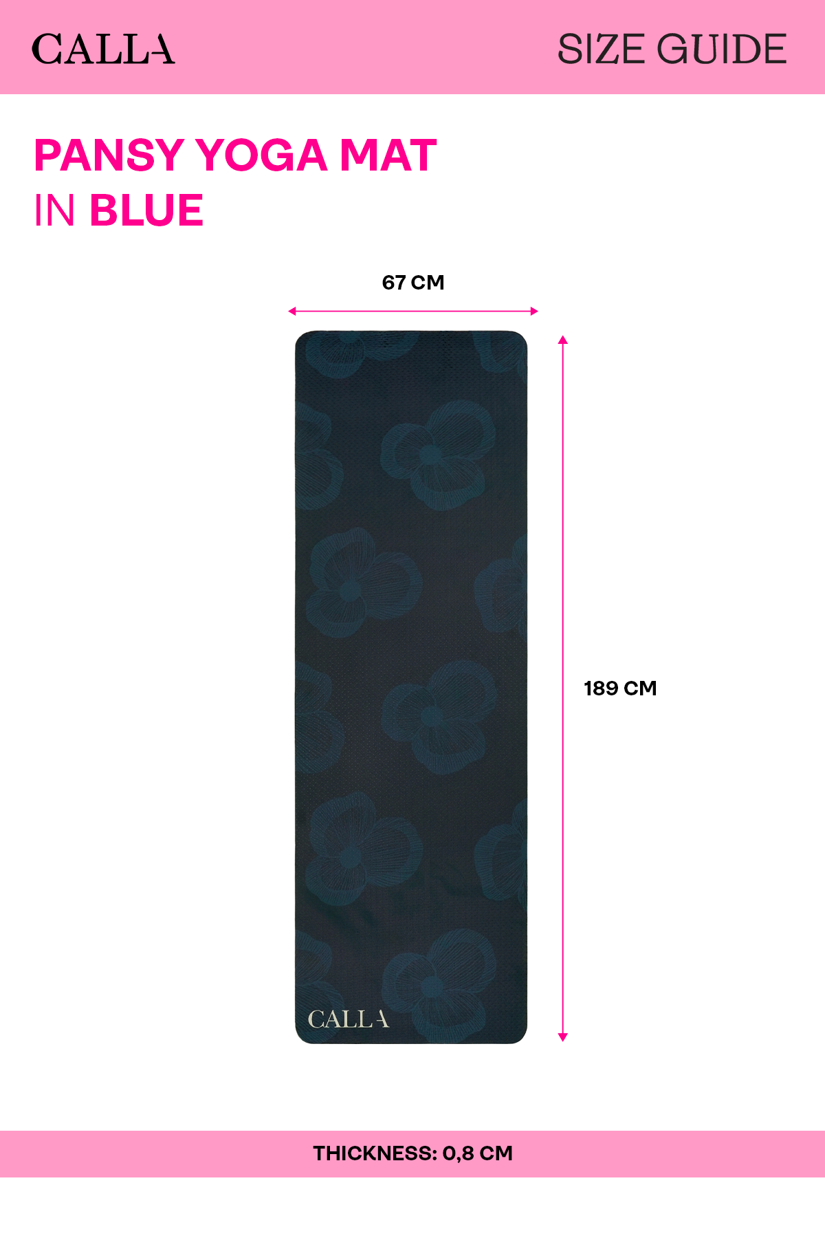 AS-IS Pansy Yoga Mat - Blue