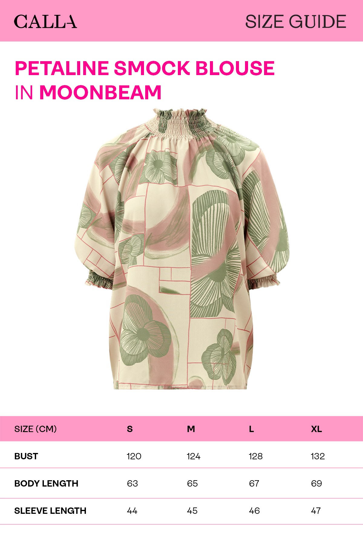 Petaline Smock Blouse - Moonbeam
