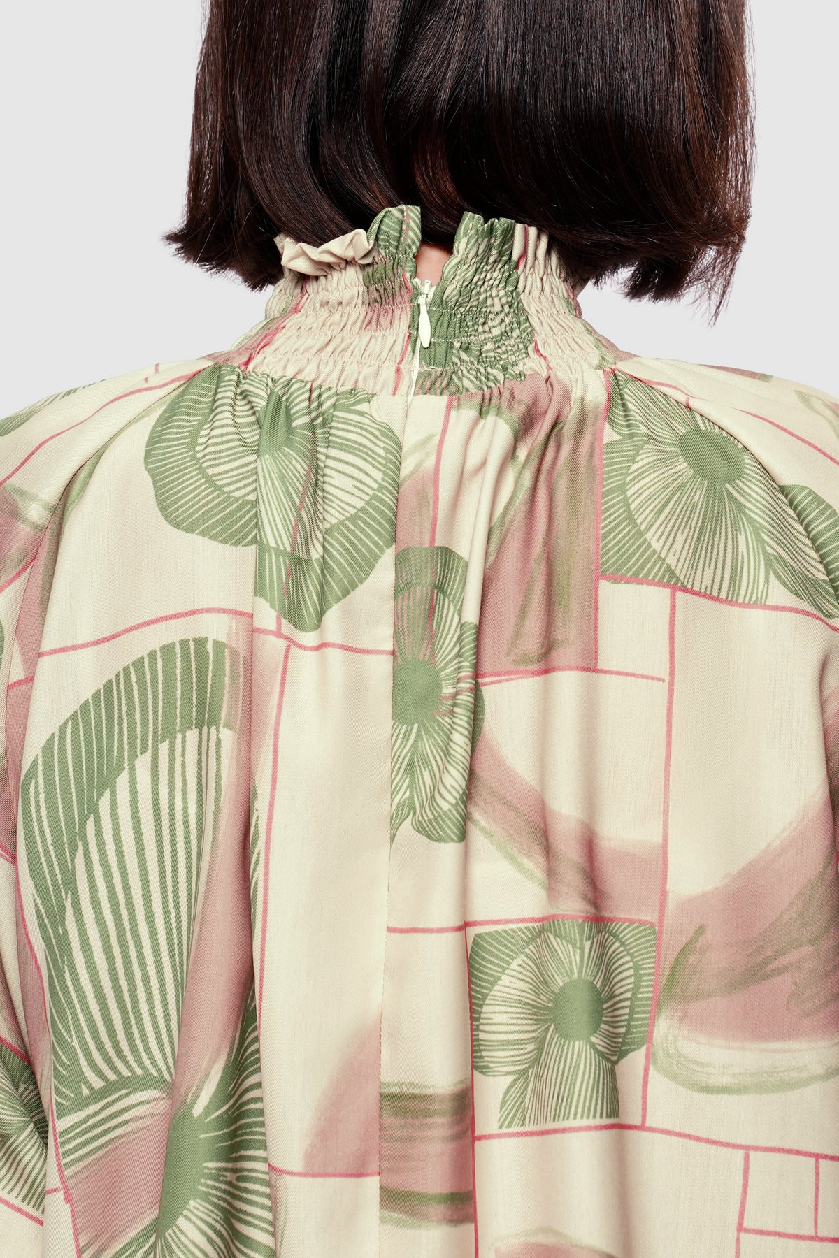 Petaline Smock Blouse - Moonbeam