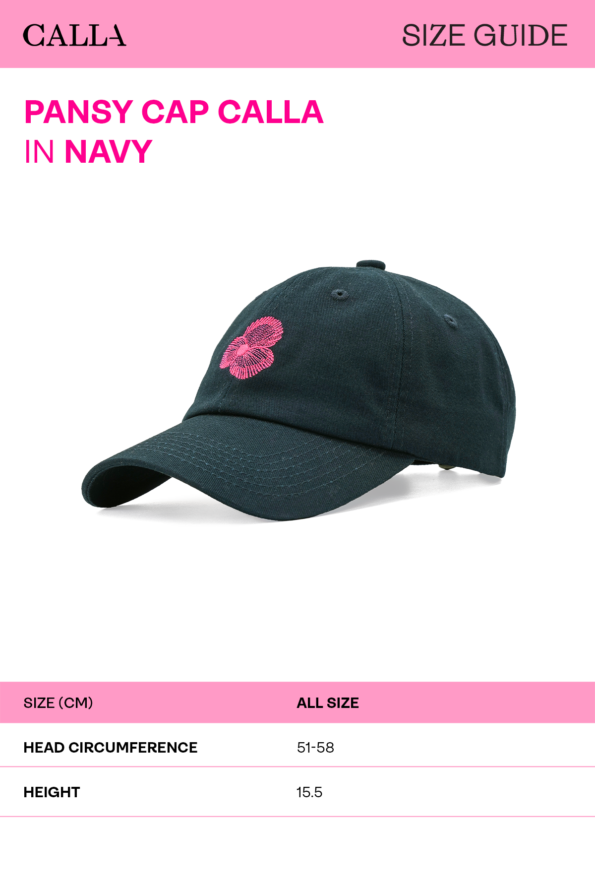 Pansy Cap Calla - Navy