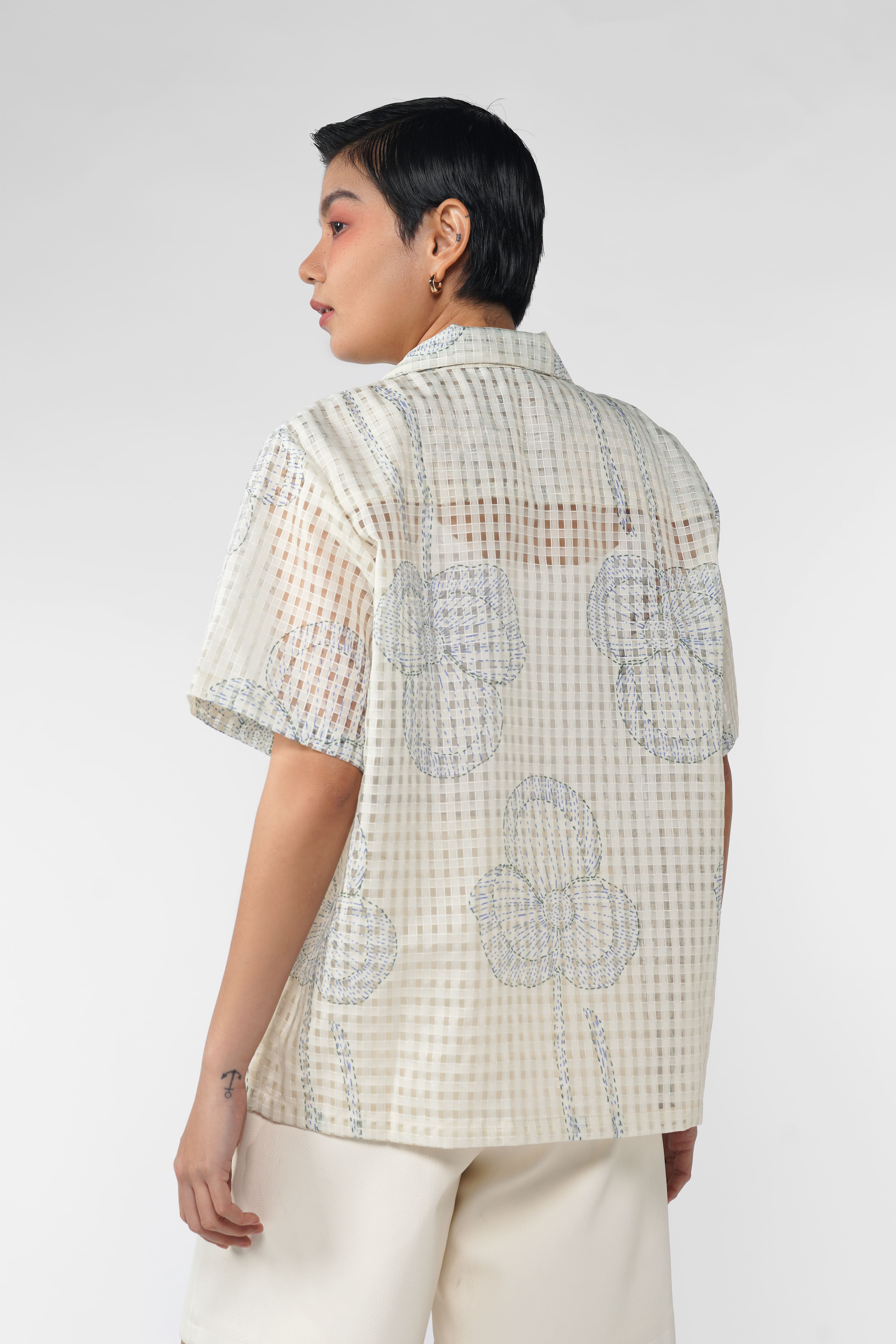 Renne Sheer Shirt - Milk