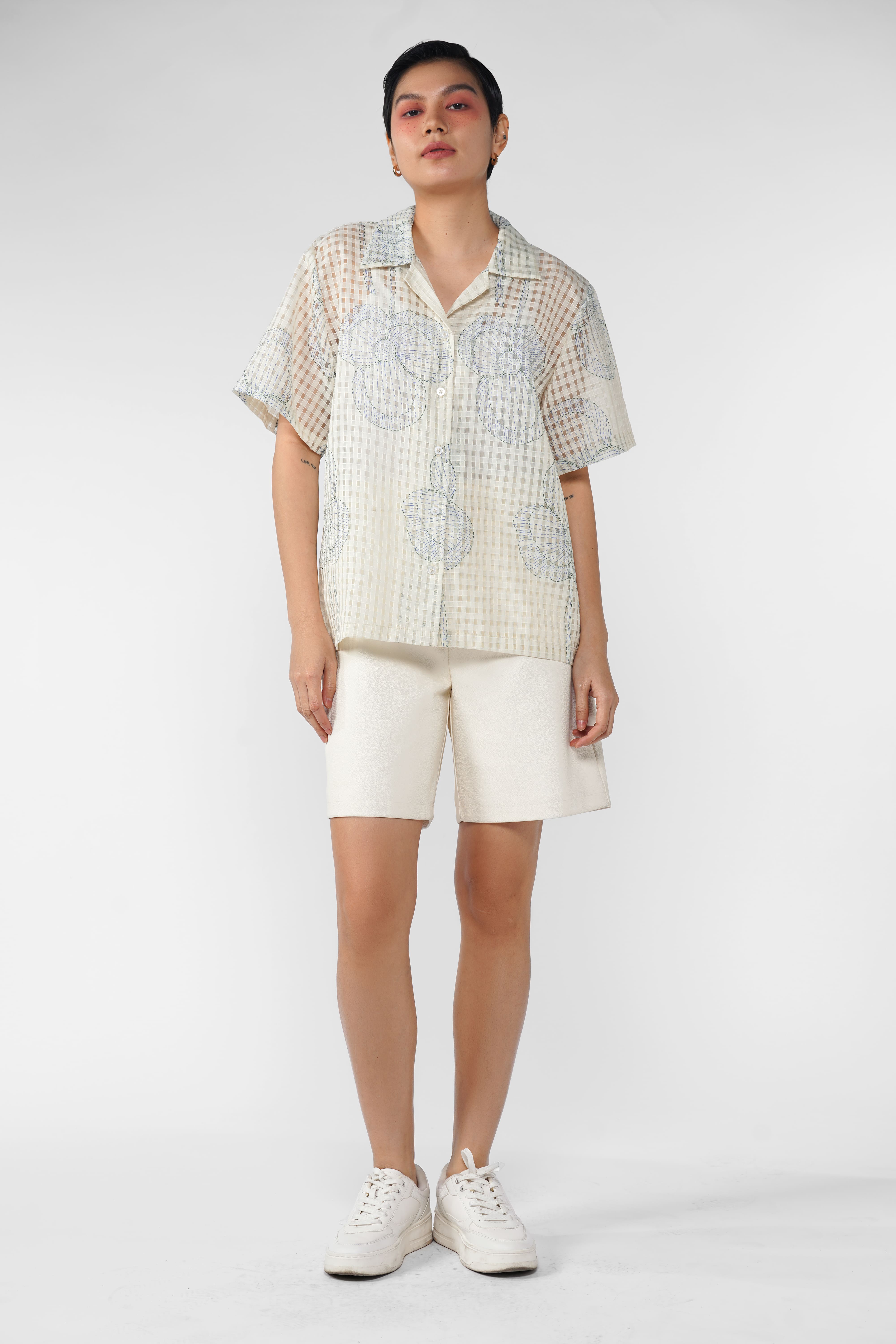 Renne Sheer Shirt - Milk