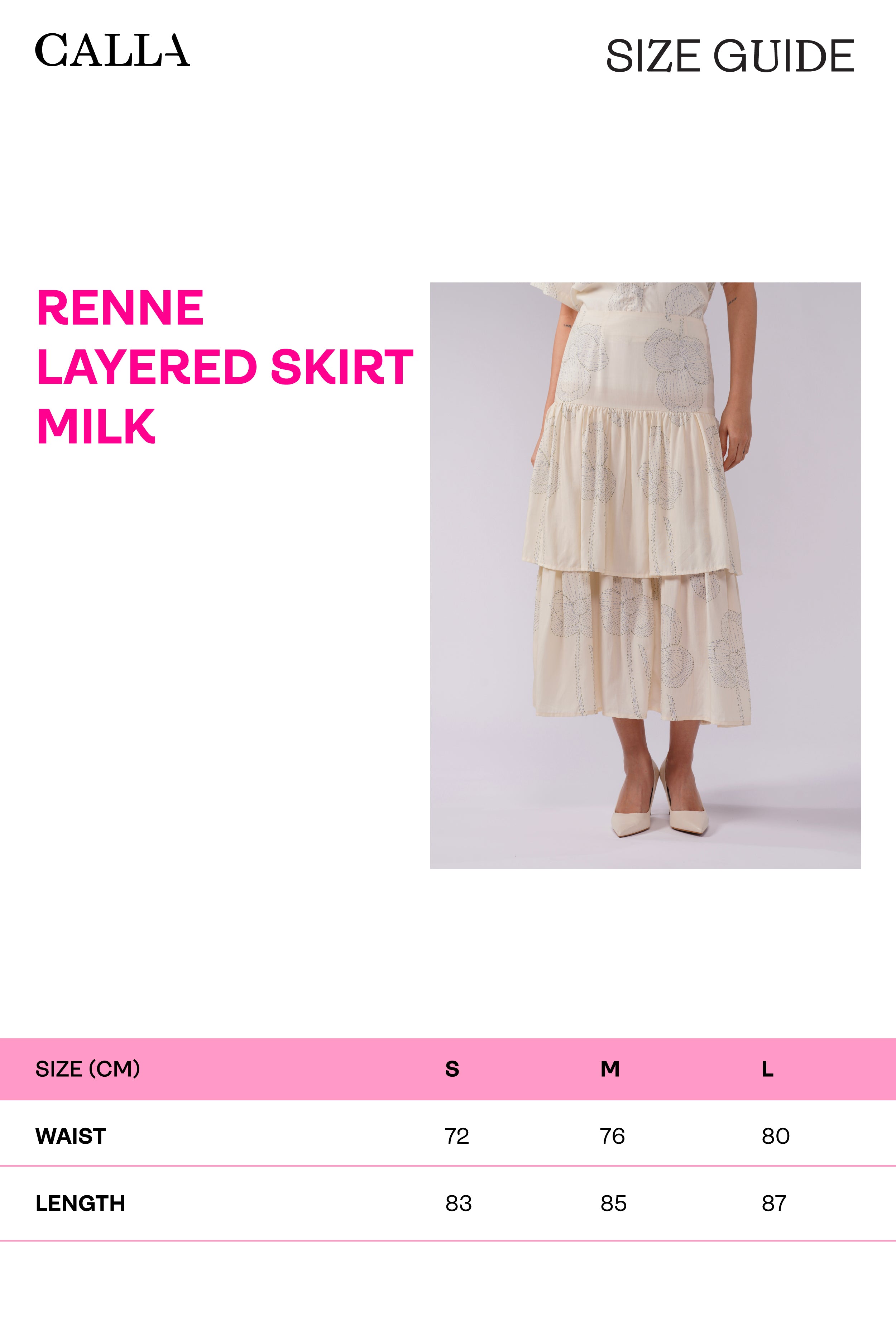 Renne Layered Skirt - Milk