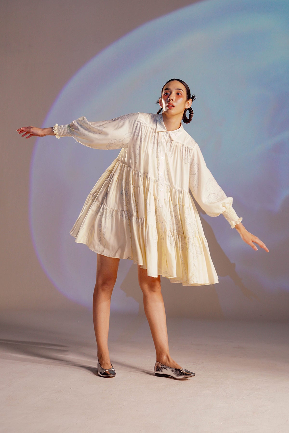 Renne Tiered Dress - Milk