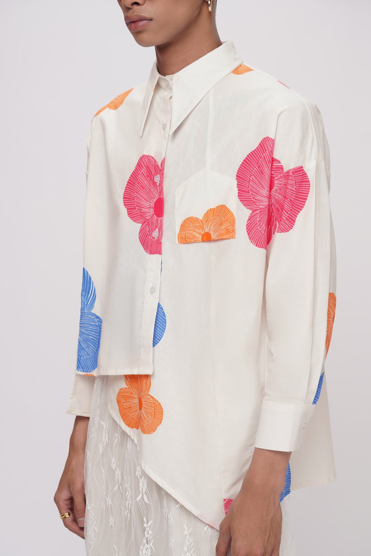 Rhea Asymmetric Shirt - Brighton