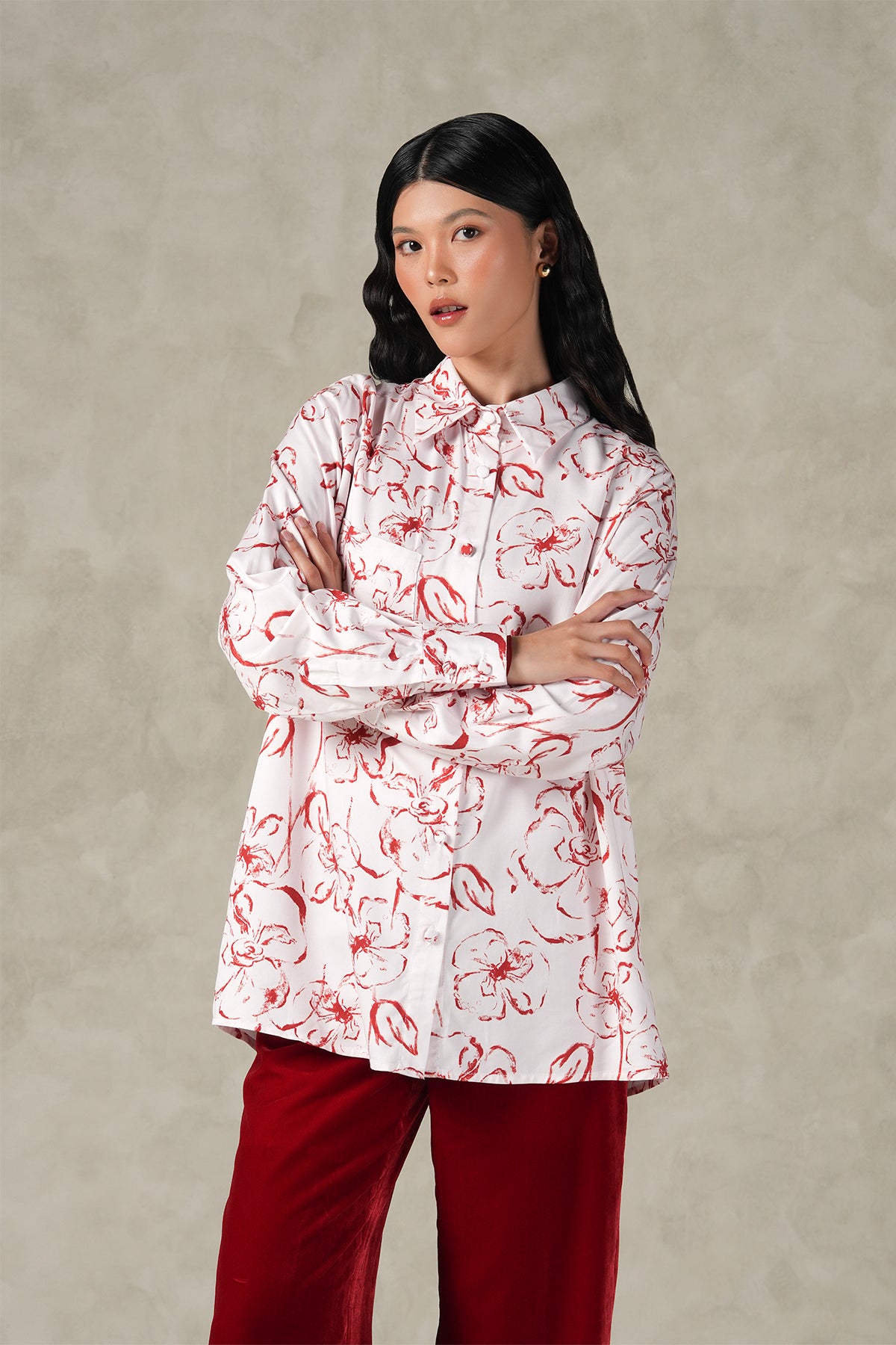 Rosansy Long Shirt - Blush