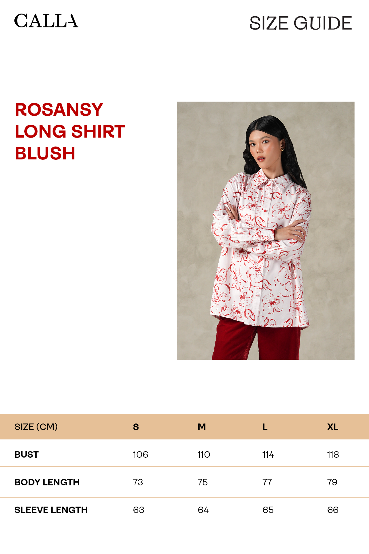 Rosansy Long Shirt - Blush
