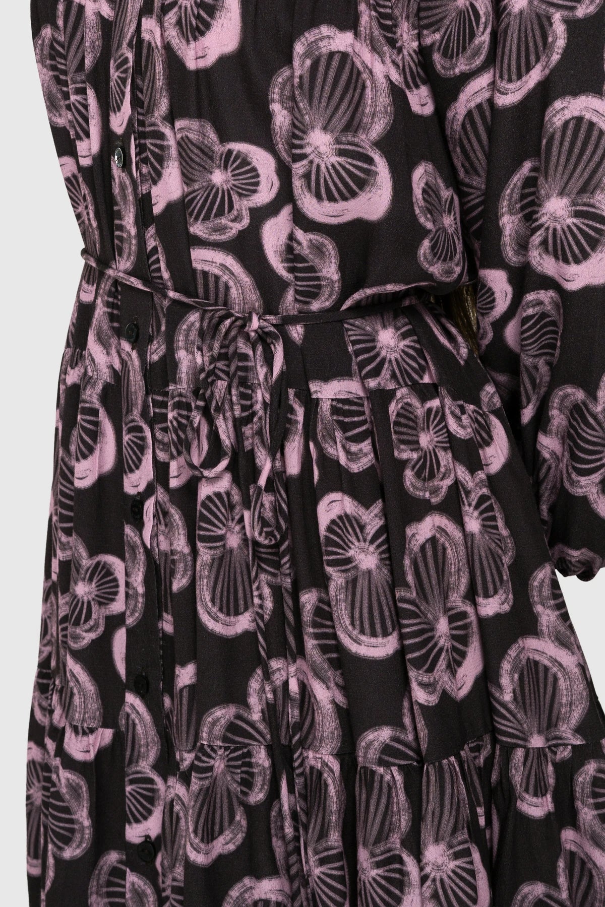 Rosette Tier Dress - Berry