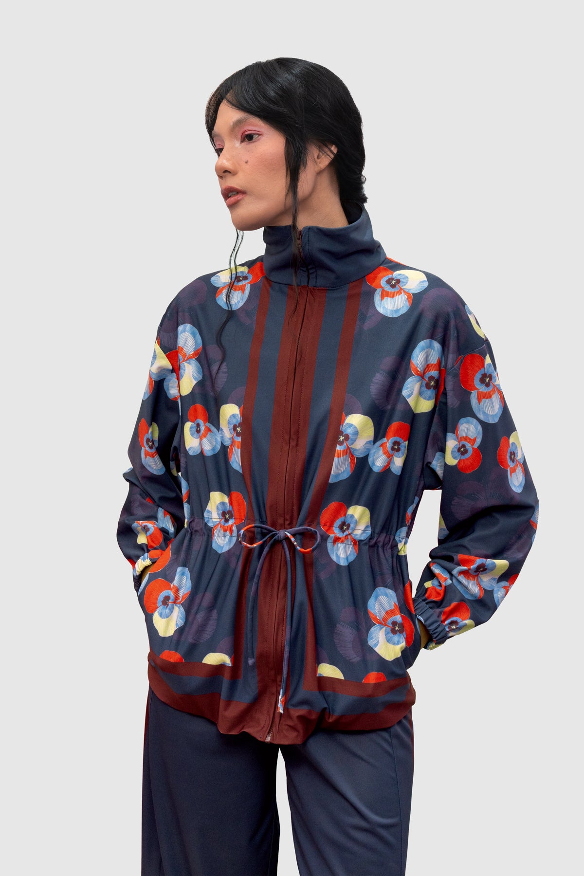 Shyama Drawstring Jacket - Azure