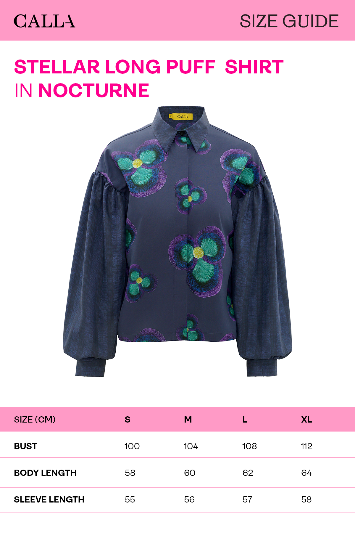 Stellar Long Puff Shirt - Nocturne