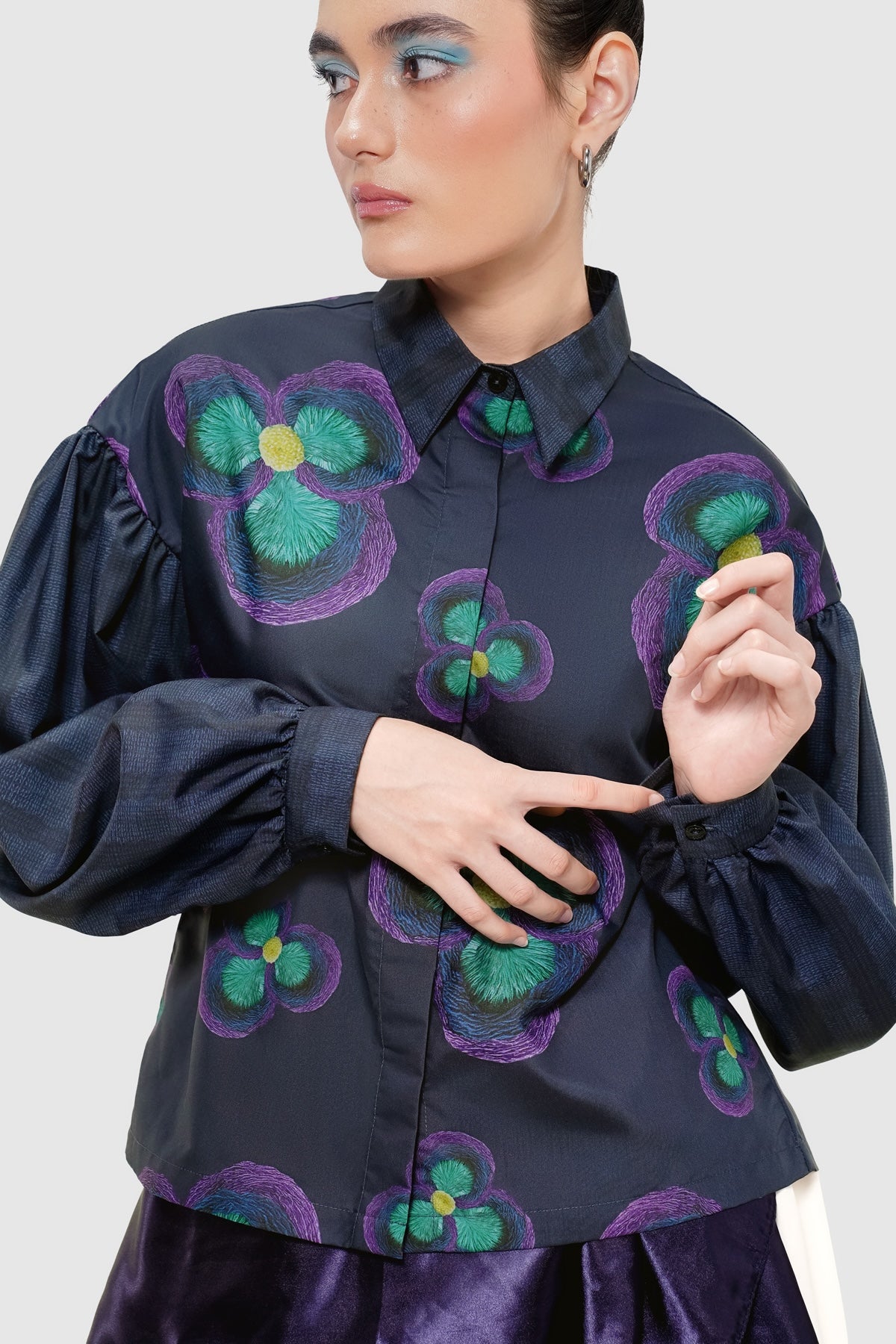 Stellar Long Puff Shirt - Nocturne