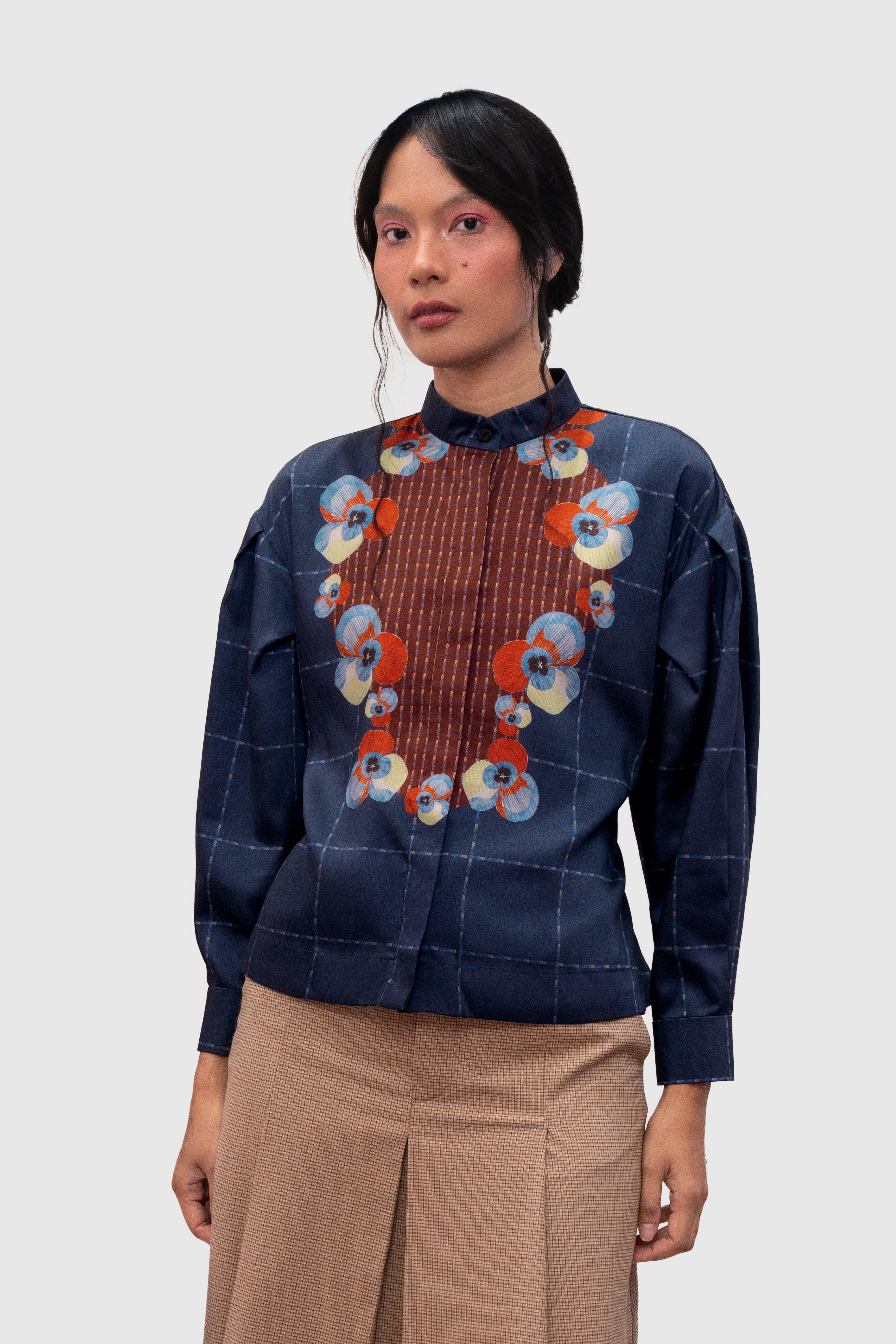 Shyama Tied-Waist Shirt - Azure