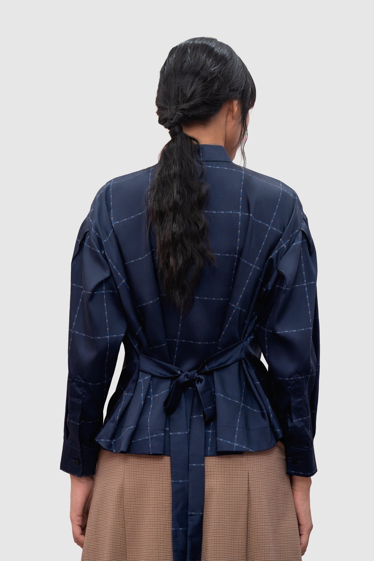 Shyama Tied-Waist Shirt - Azure