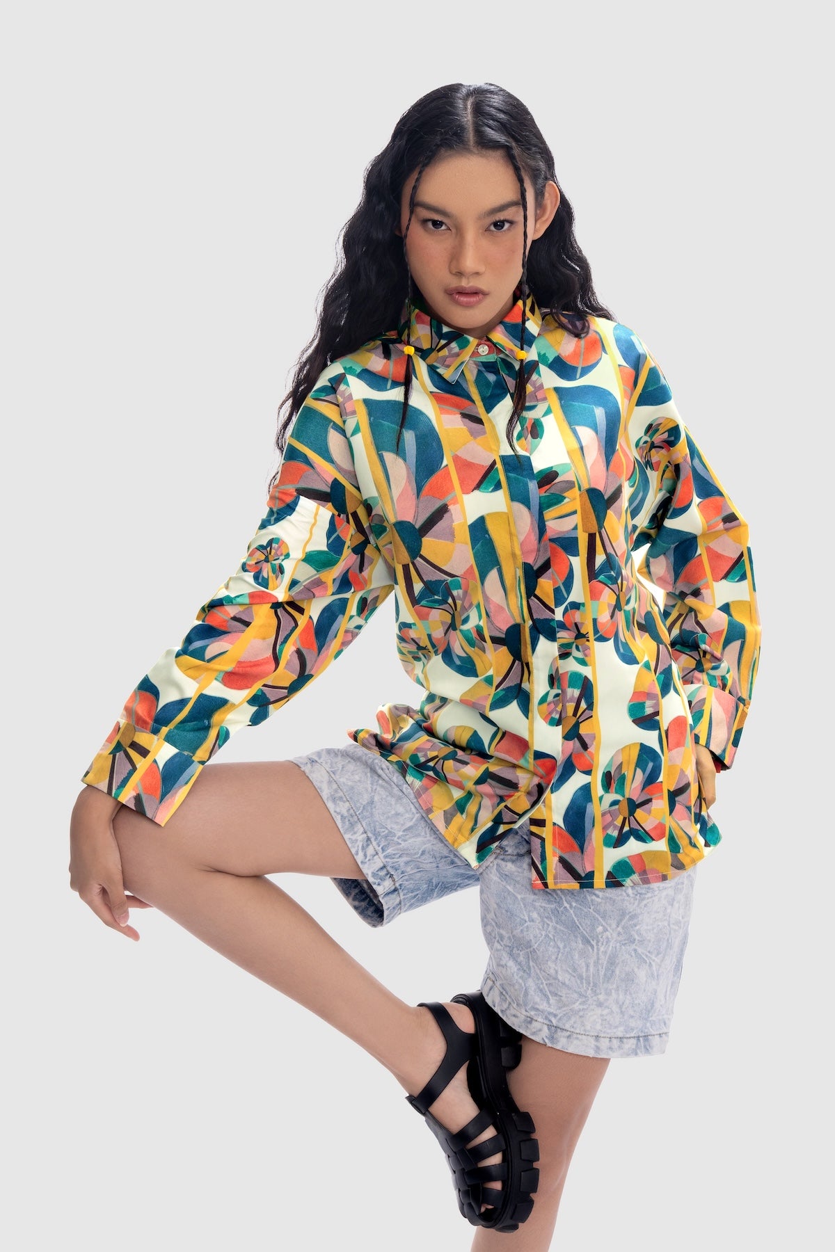 Solstice Back Button Shirt - Prism