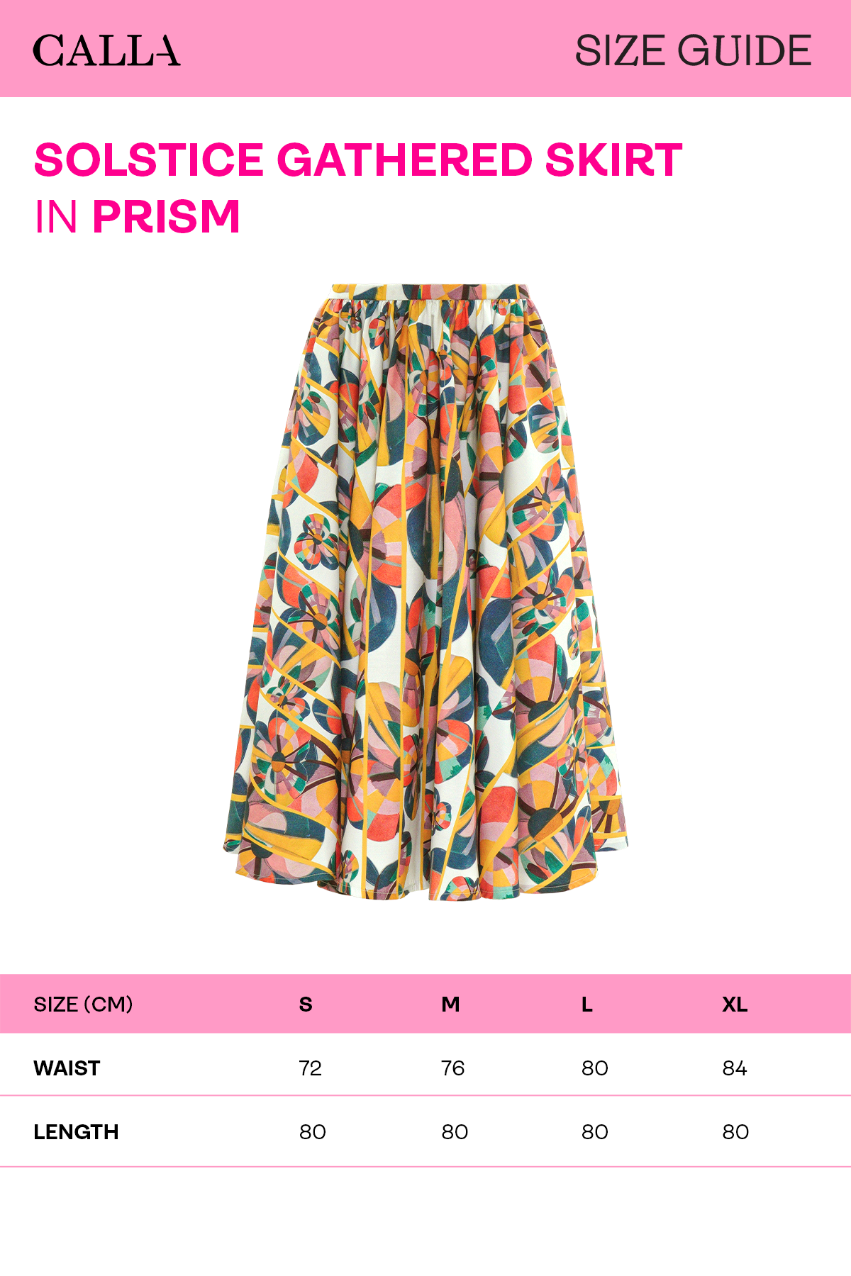 Solstice Gathered Skirt - Prism