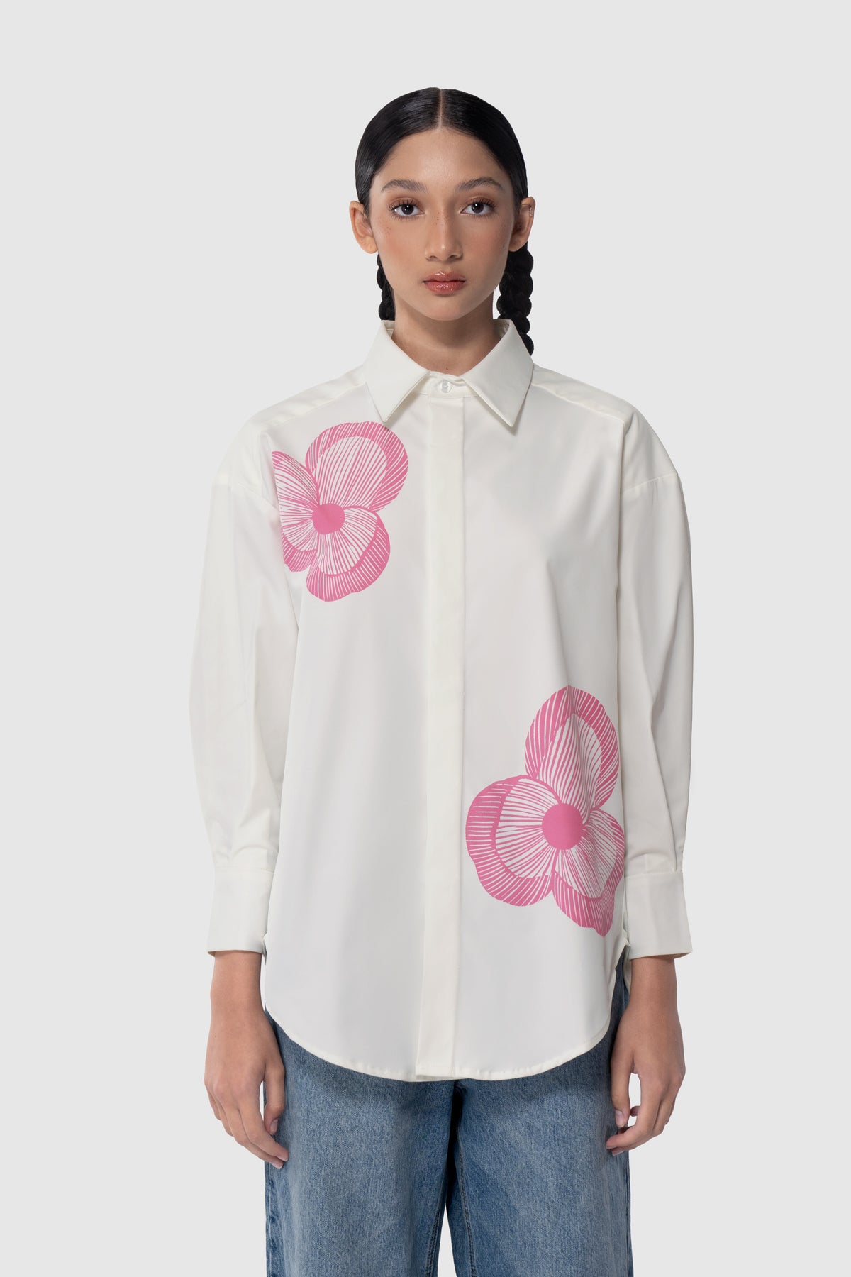 Sora Structured Shirt - Pink Pansy