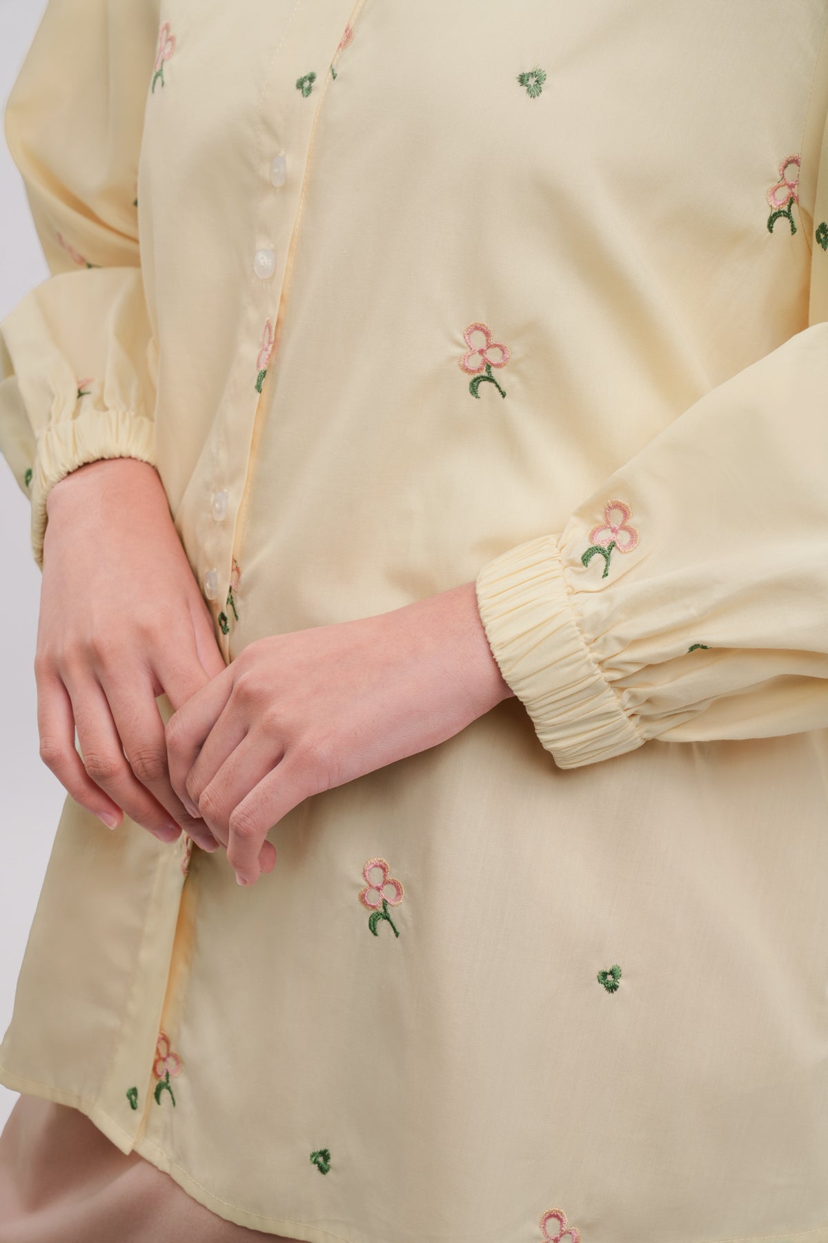 Vionne Double Buttons Shirt - Mist