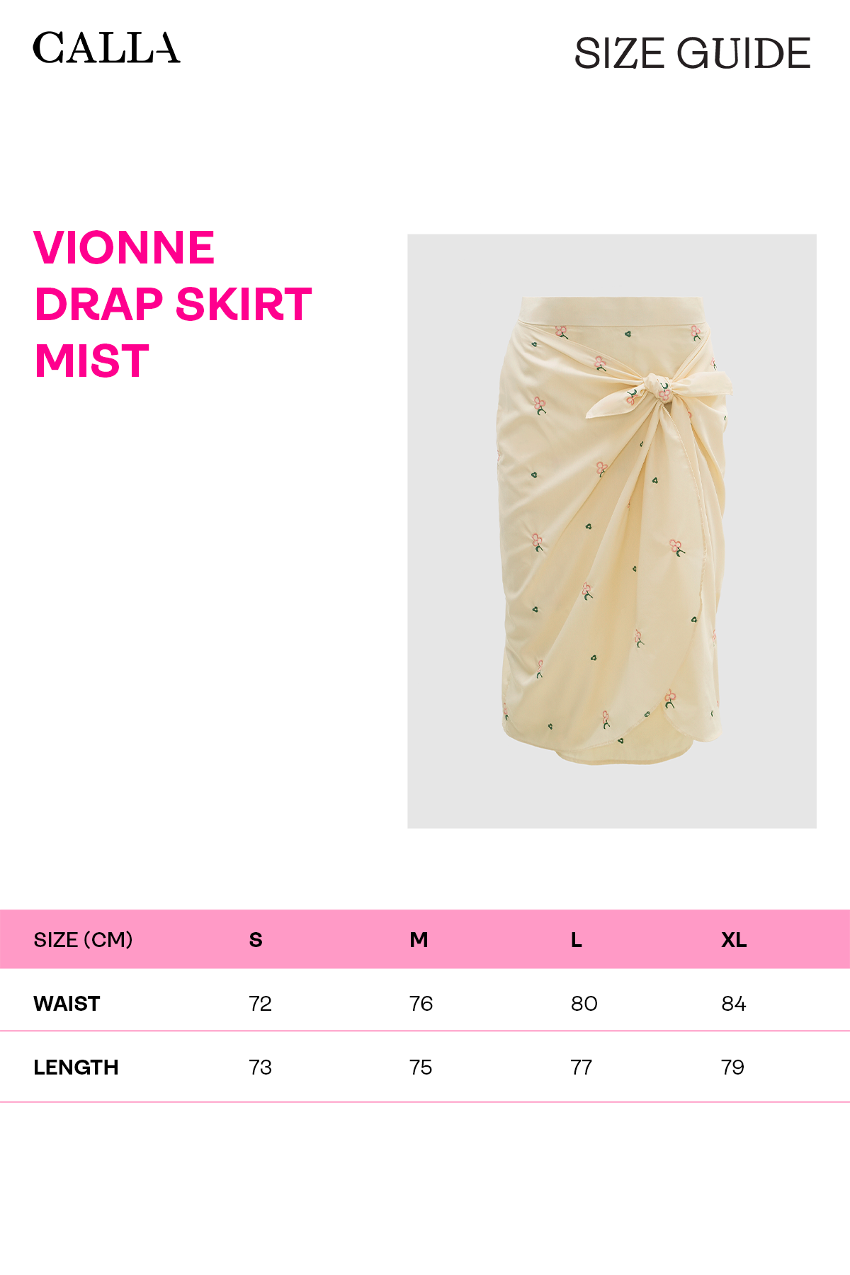 Vionne Drap Skirt - Mist