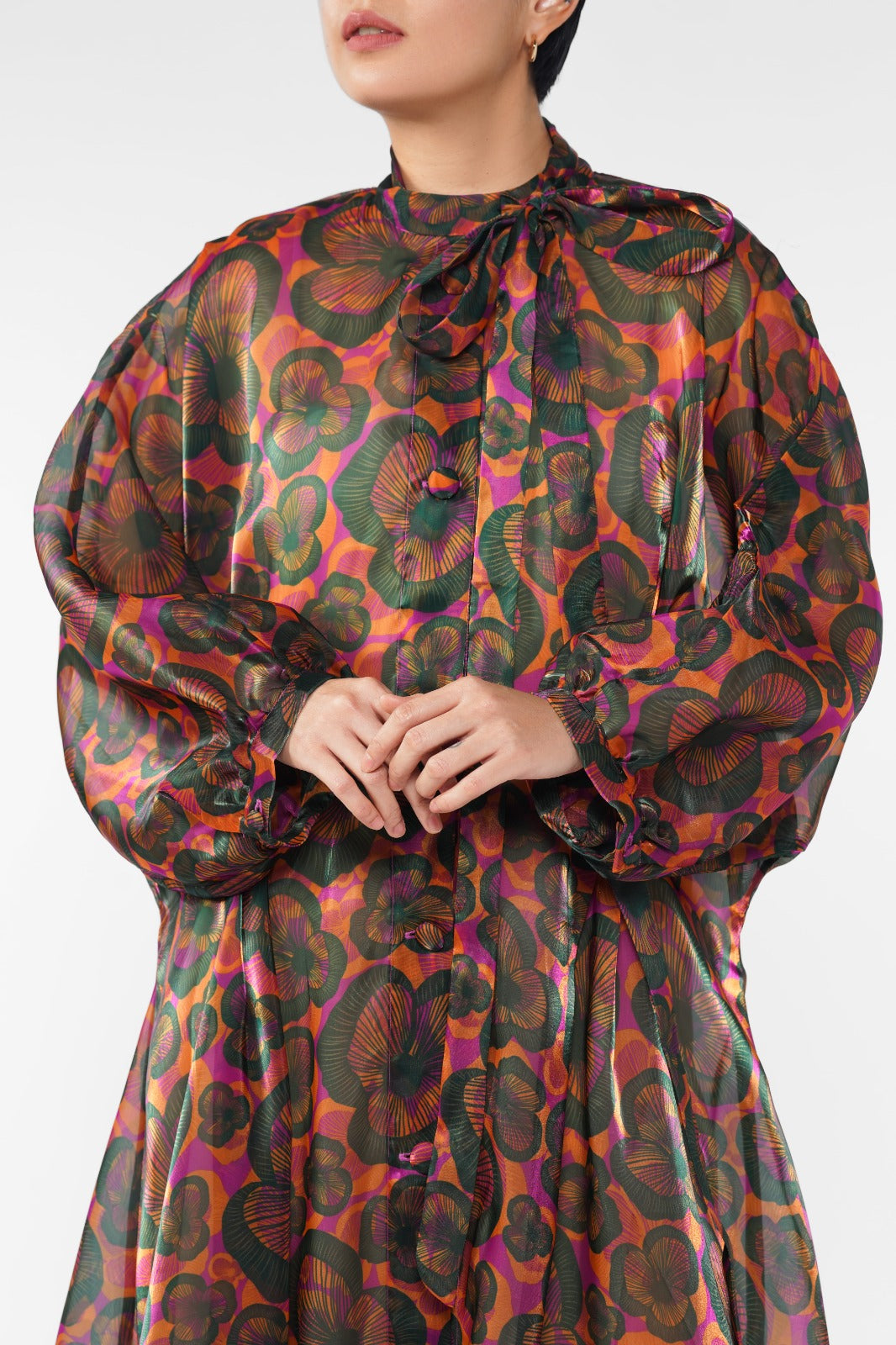 Claire Sheer Dress - Sunset