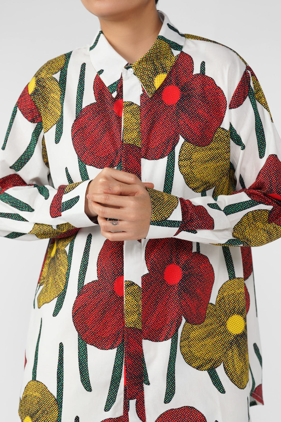 Cerise Long Shirt - Tropical