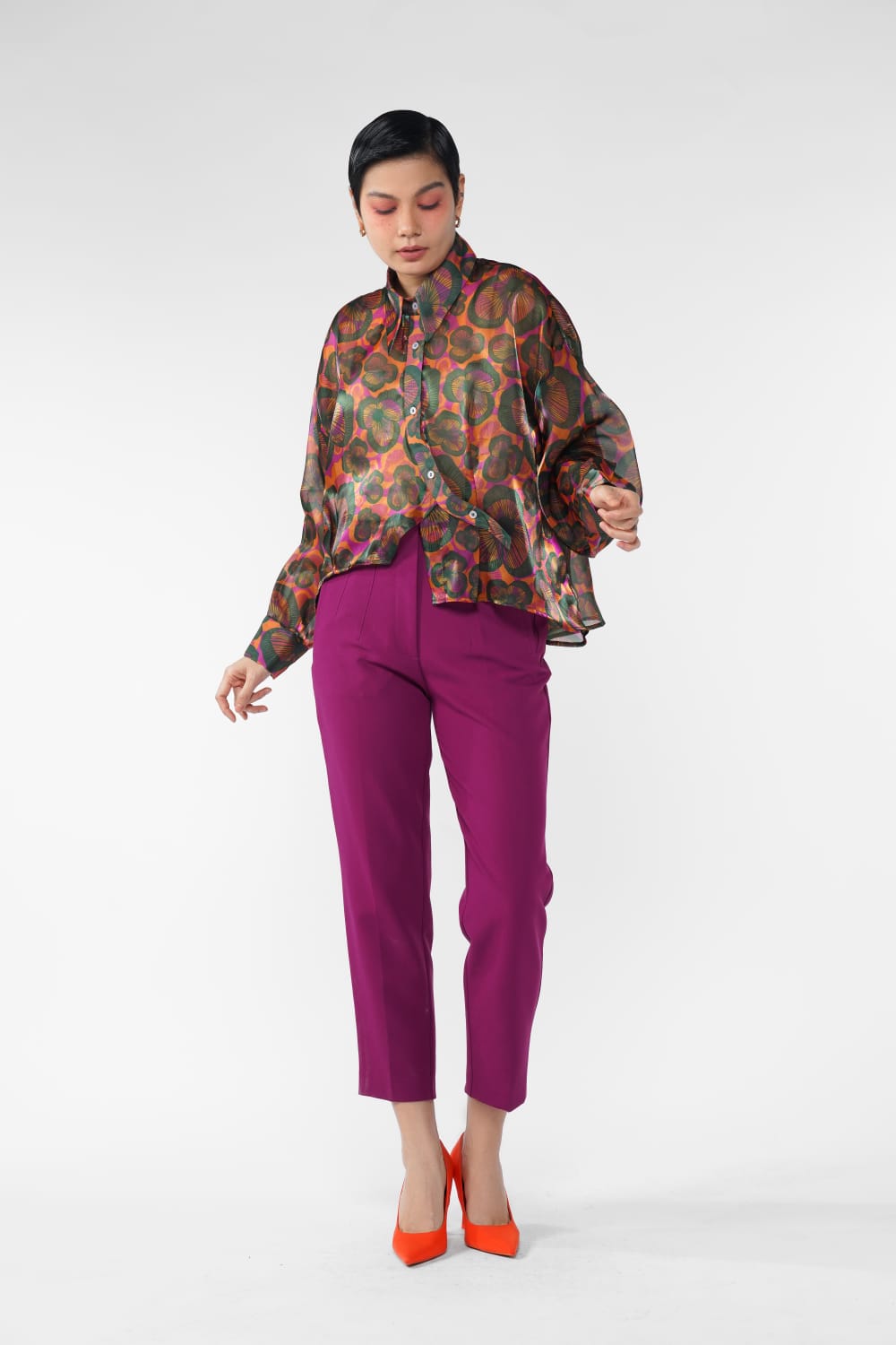 Claire Organza Shirt - Sunset