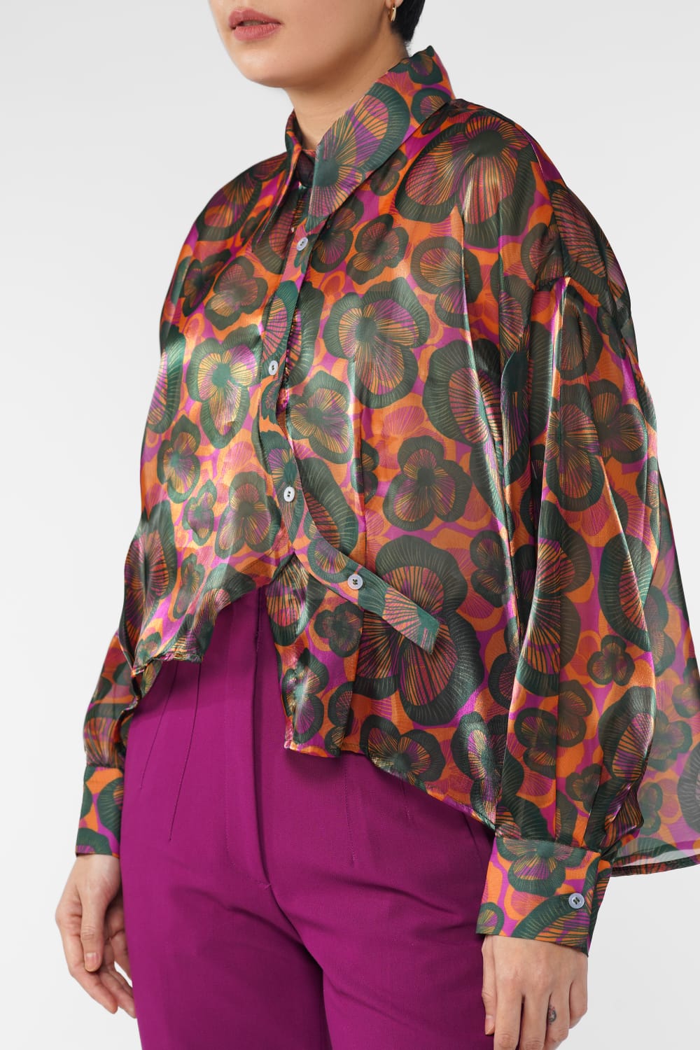 Claire Organza Shirt - Sunset