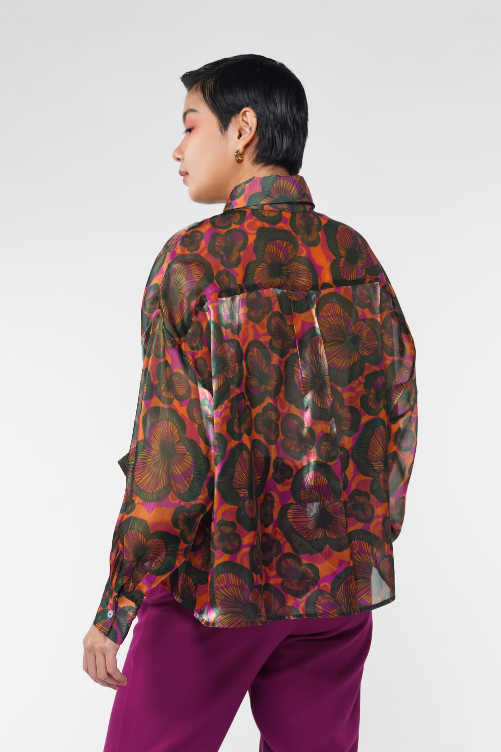 Claire Organza Shirt - Sunset