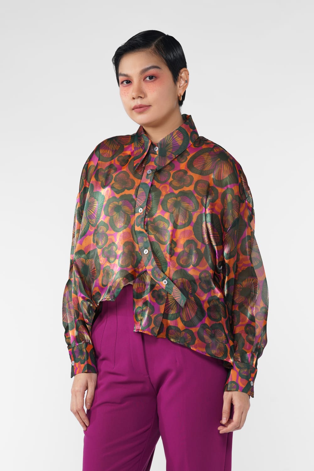 Claire Organza Shirt - Sunset