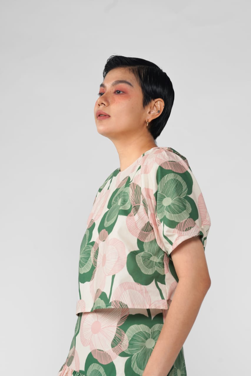 Clarisse Crop Blouse - Blossom