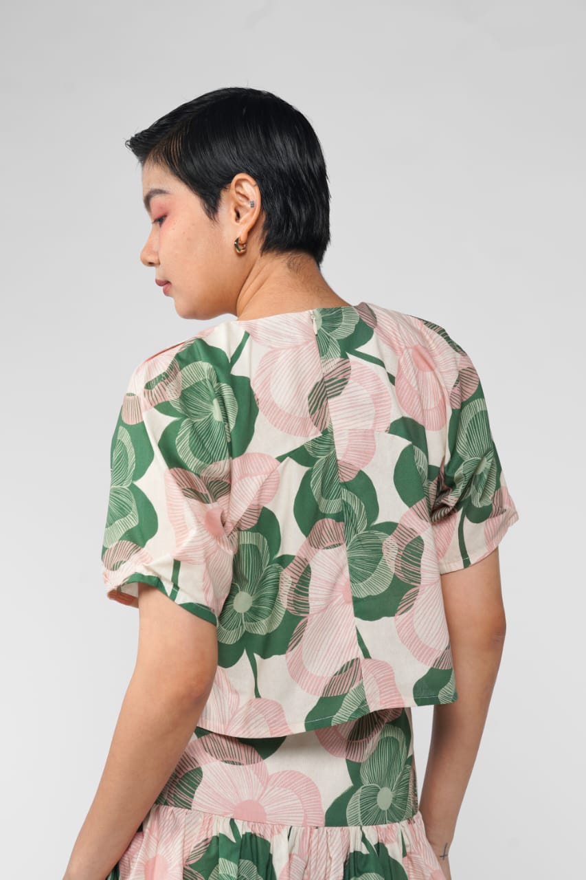 Clarisse Crop Blouse - Blossom
