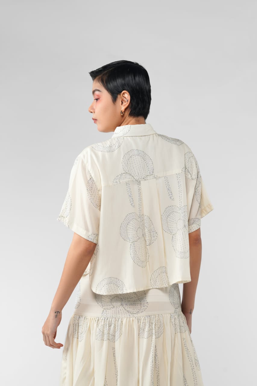 Renne Crop Shirt - Milk