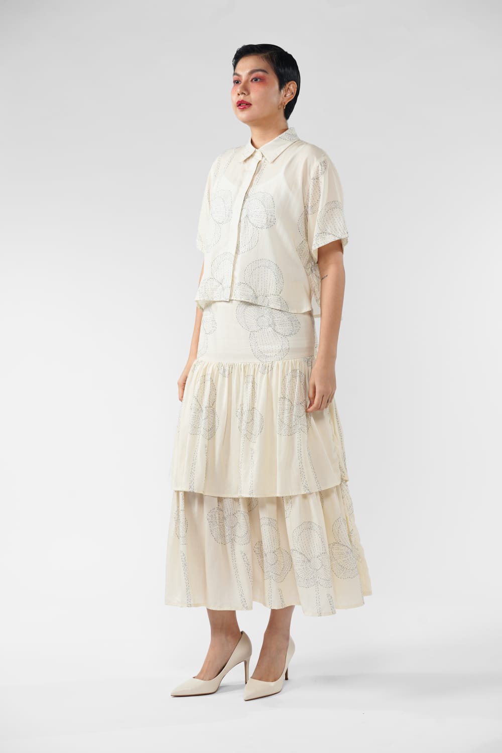 Renne Crop Shirt - Milk