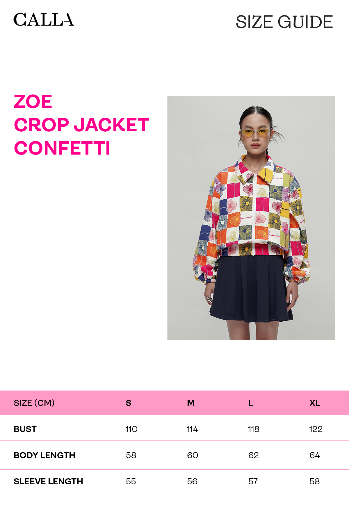 Zoe Crop Jacket - Confetti