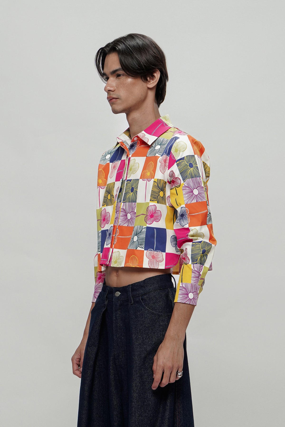 Zoe Crop Shirt - Confetti