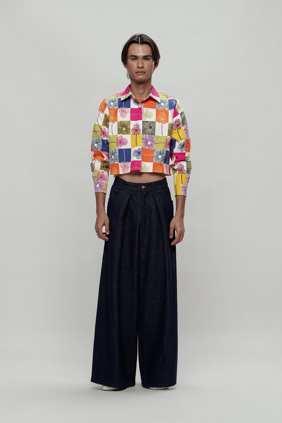 Zoe Crop Shirt - Confetti