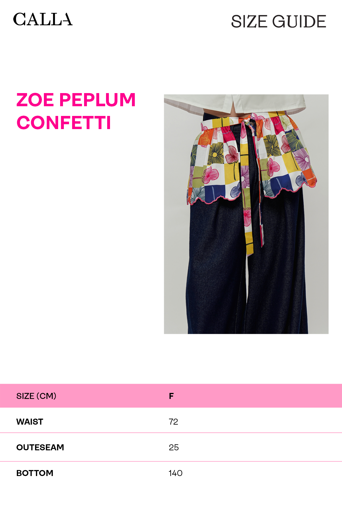 Zoe Peplum - Confetti
