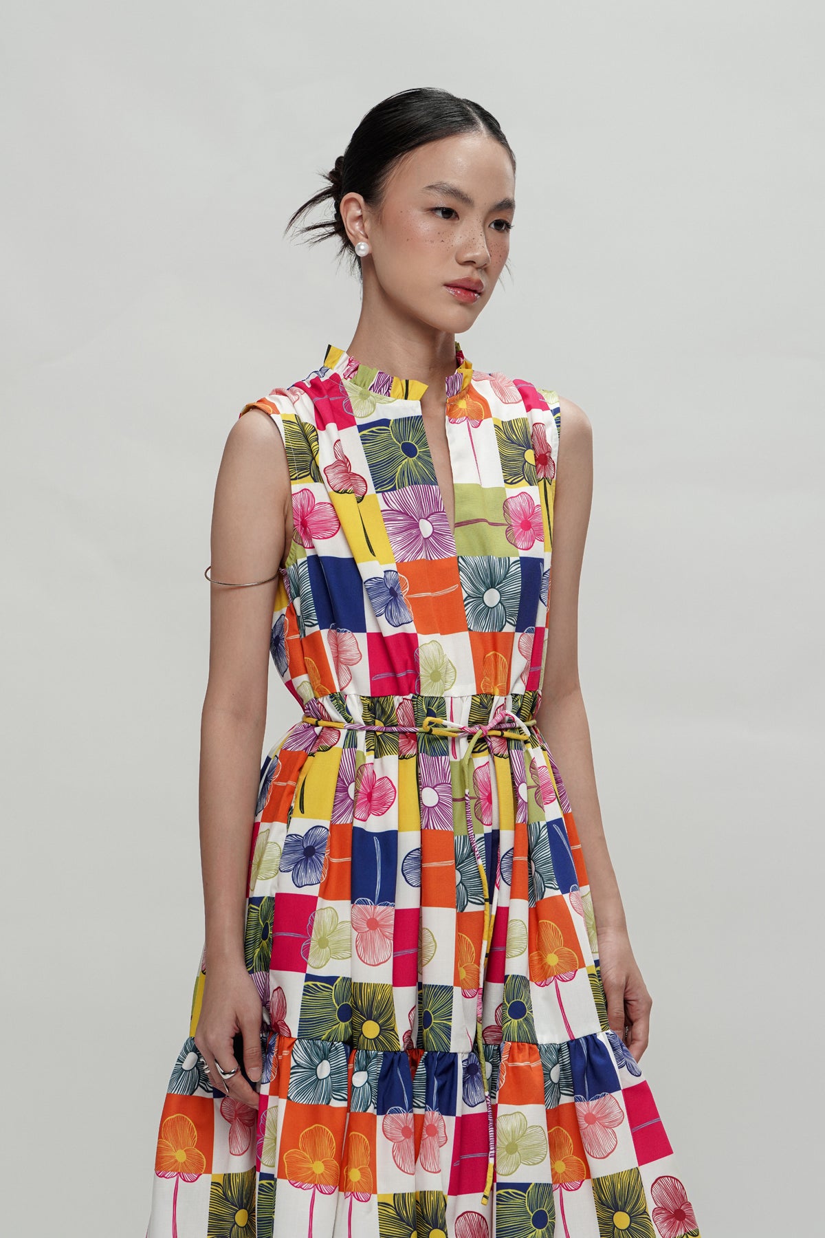 Zoe Ruffle Dress - Confetti