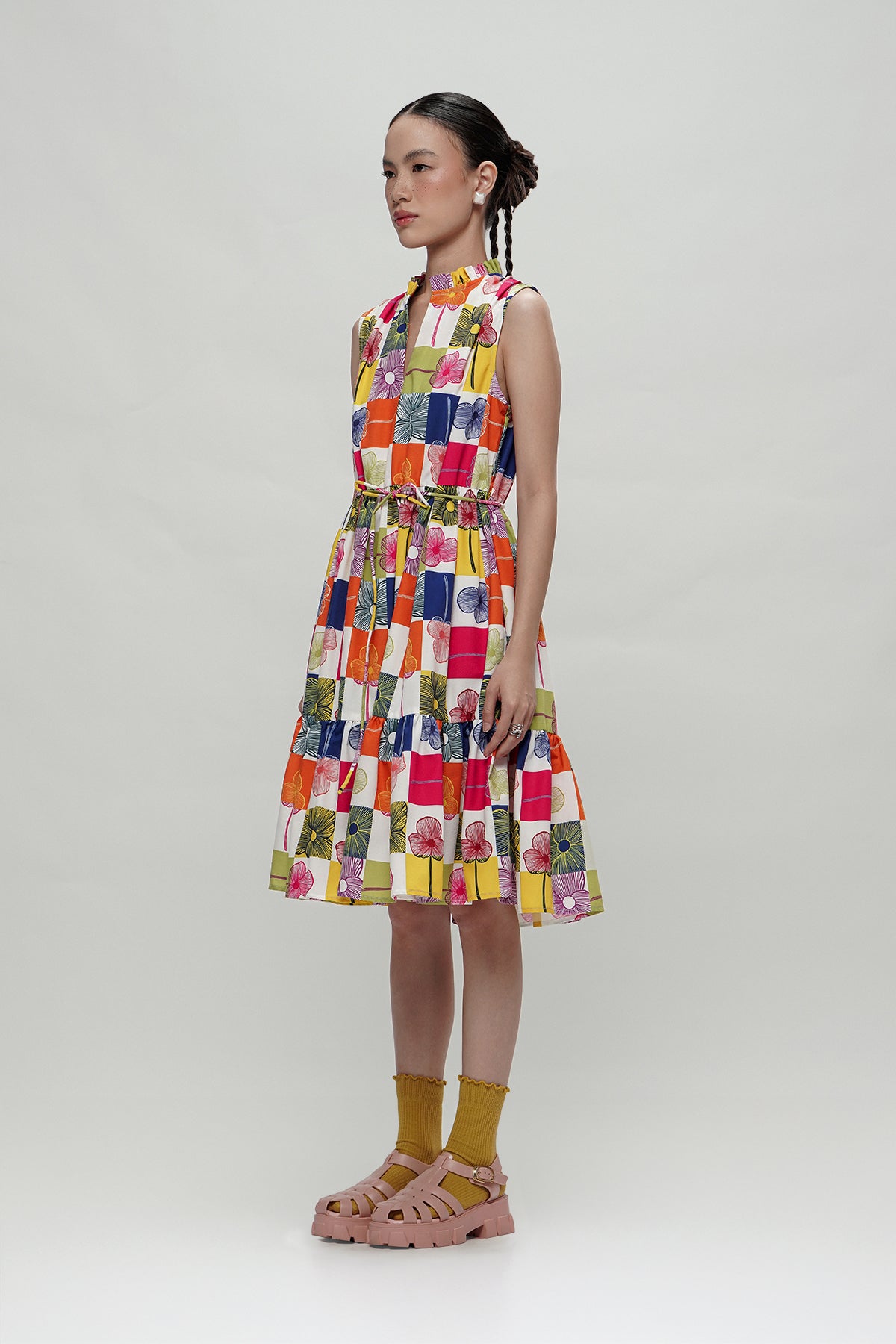Zoe Ruffle Dress - Confetti
