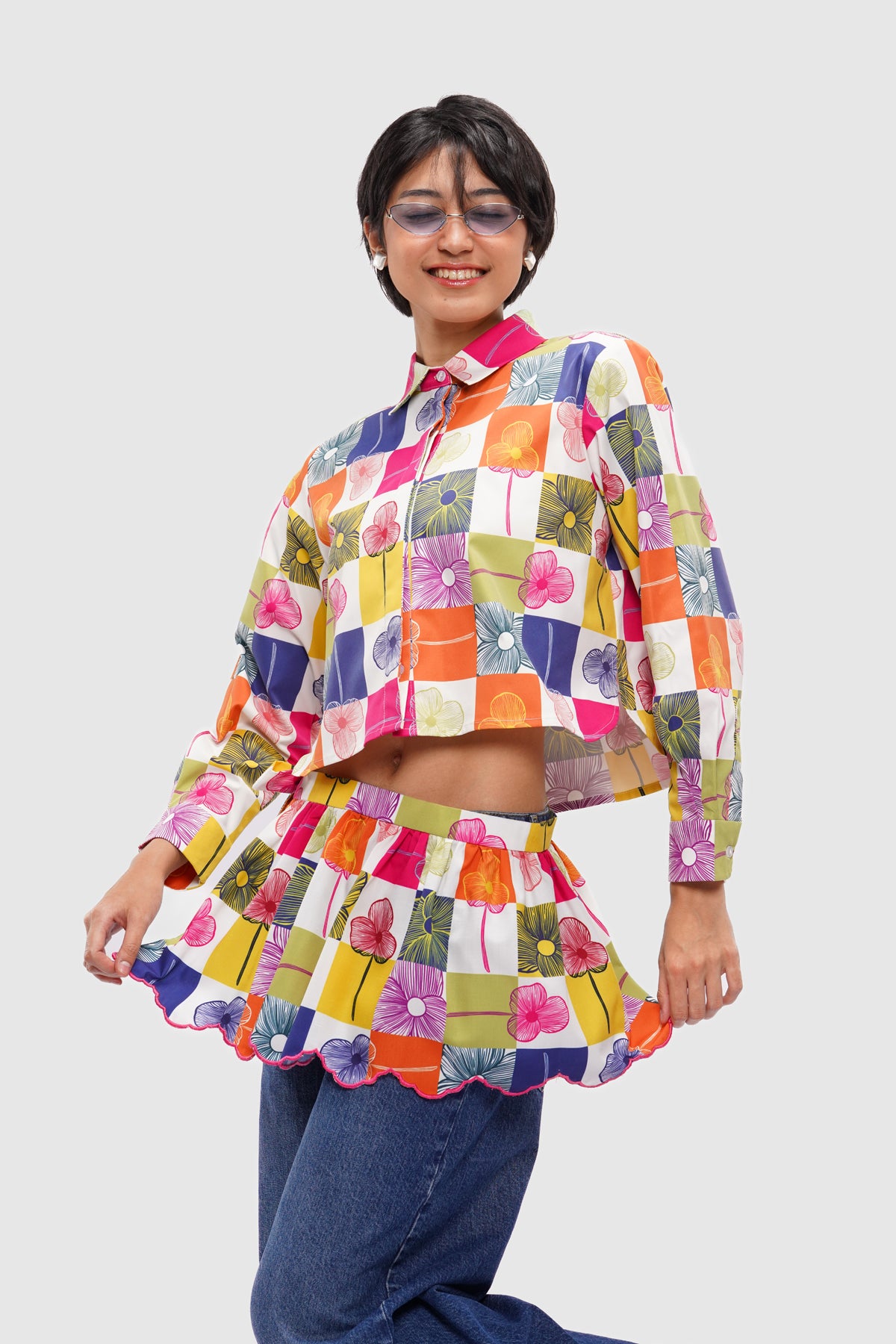 Zoe Peplum - Confetti