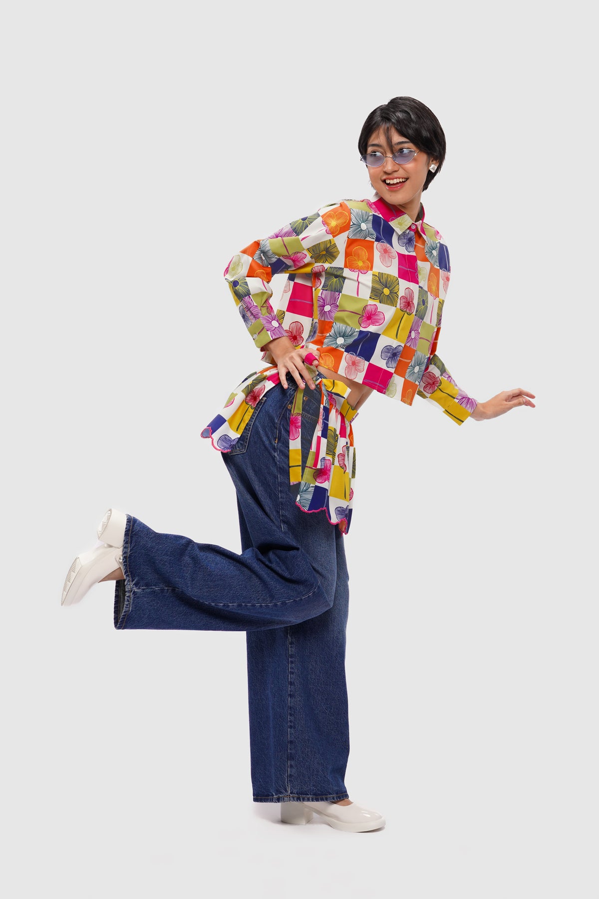 Zoe Peplum - Confetti