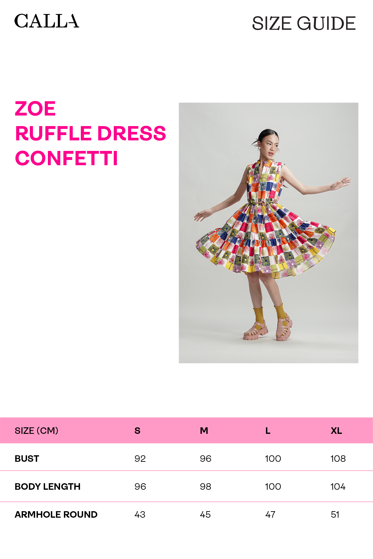 Zoe Ruffle Dress - Confetti
