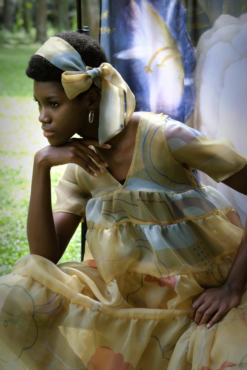 BEAU YELLOW ORGANZA DRESS