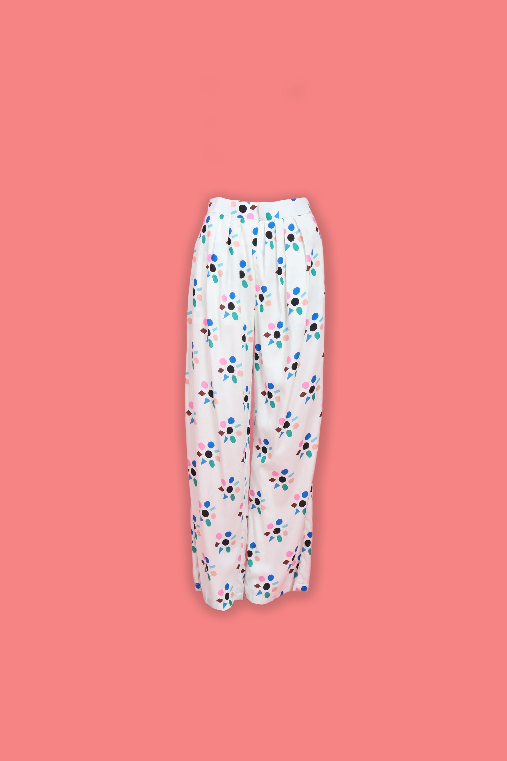 WHITE SEED PALAZZO PANTS