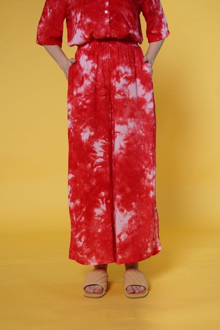 TIE DYE RED ABSTRAK PALAZZO