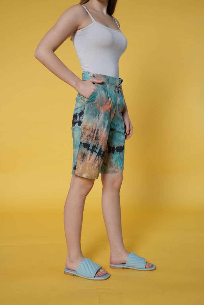SMOKED BERMUDA PANTS