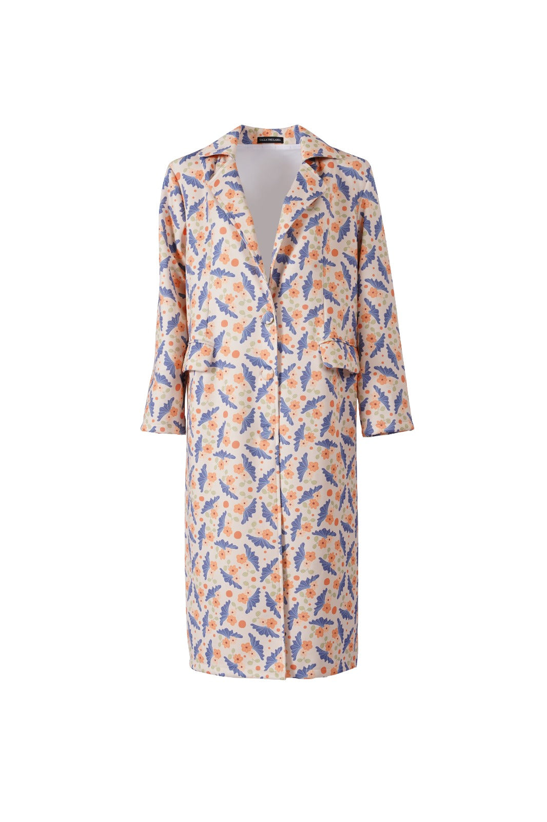 FLOWER TERACOTA LONG COAT