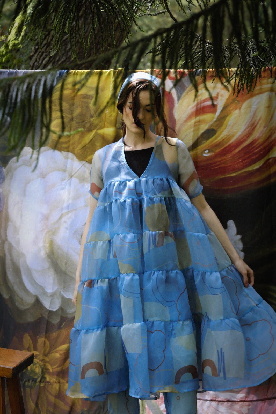 BEAU BLUE ORGANZA DRESS