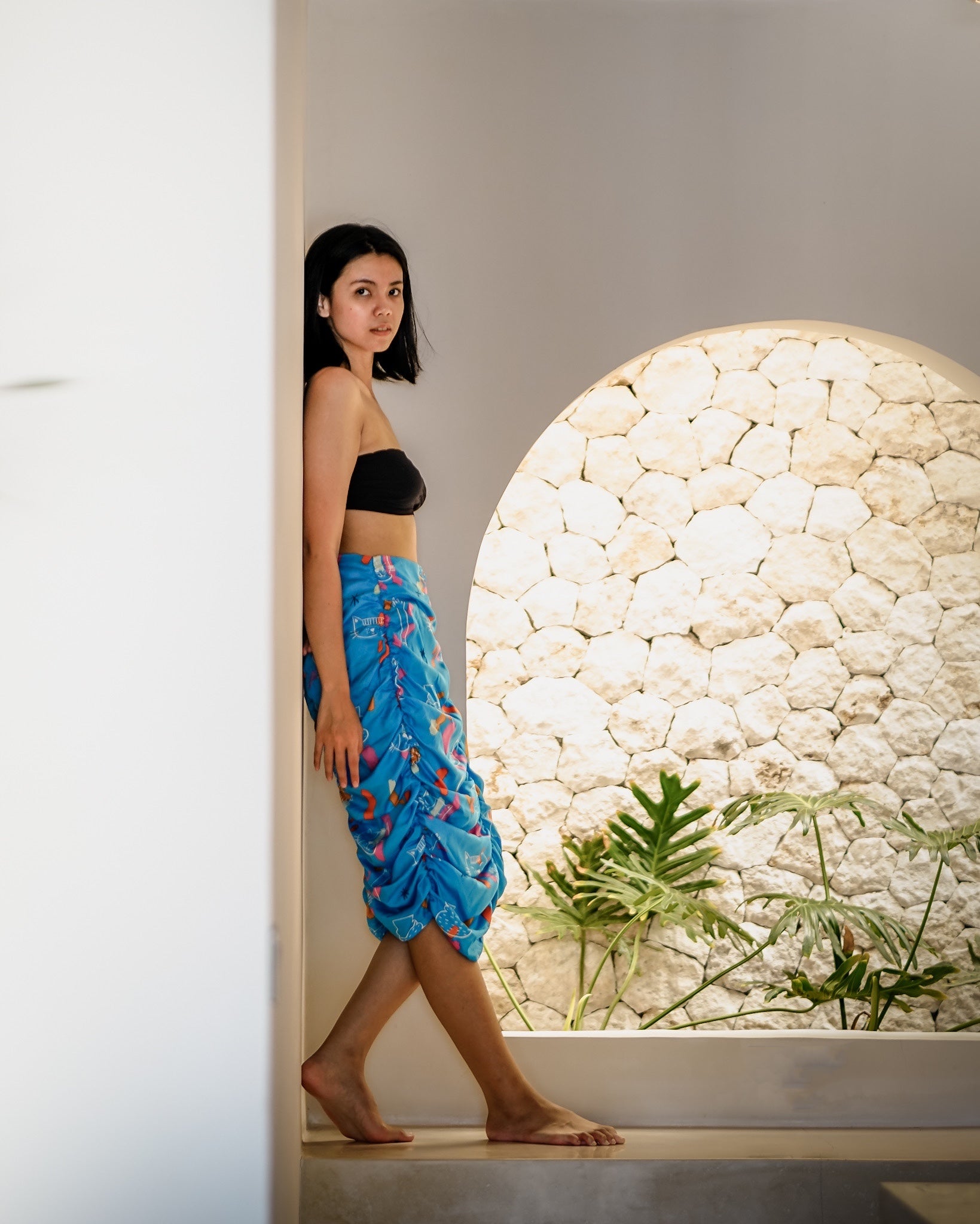 CAT BLUE SKIRT