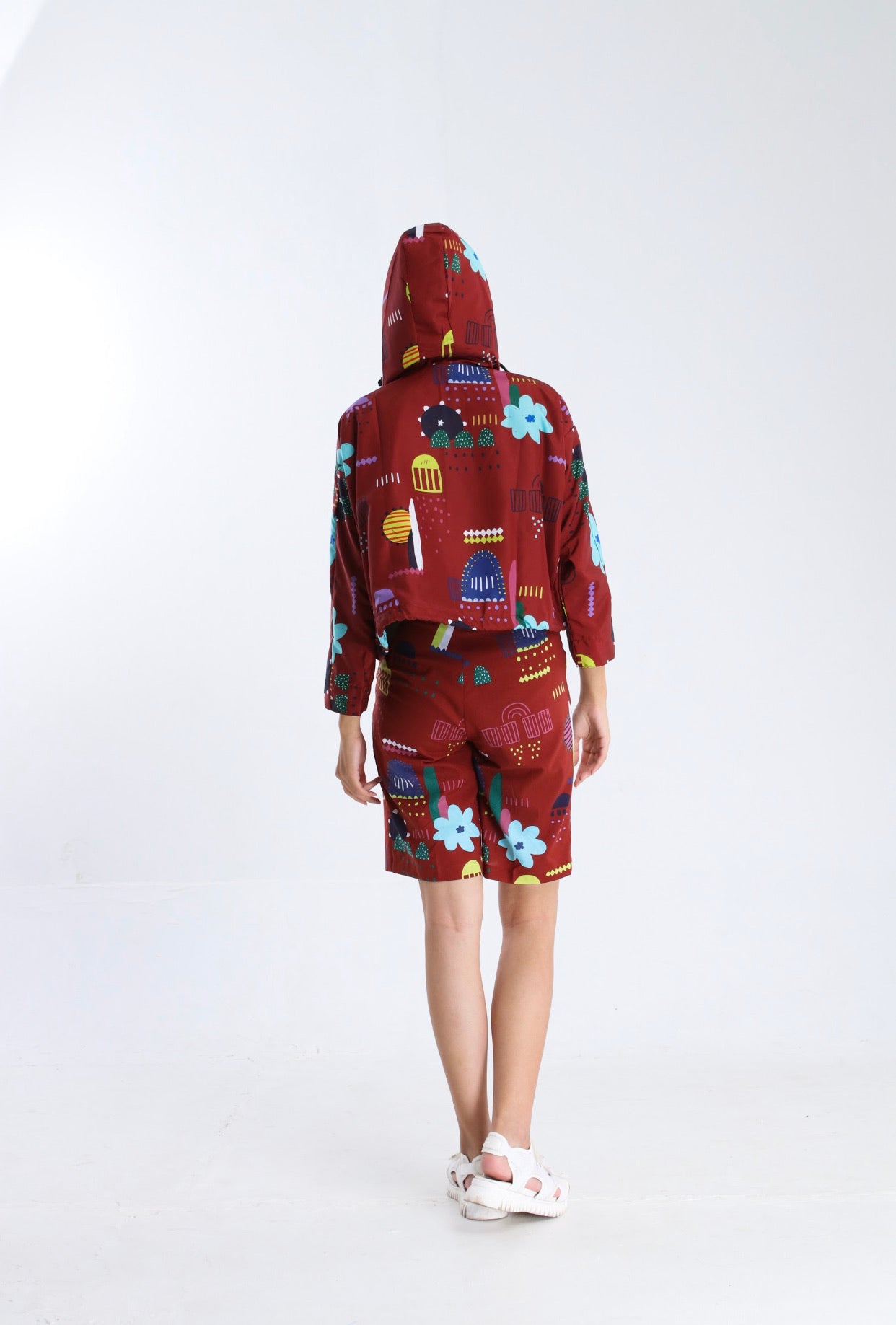 ANNA RED BERMUDA PANTS