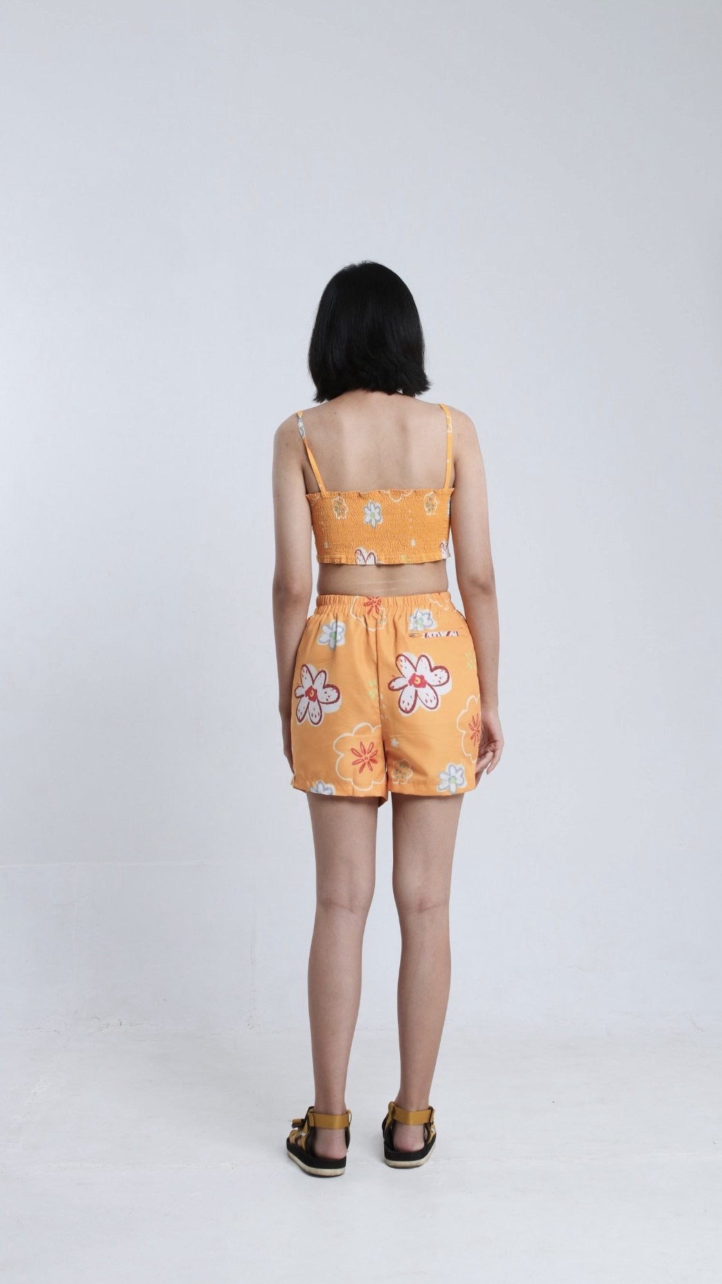 CALLA X CISSYLIA YELLOW MUSTARD BOXER SHORT PANTS